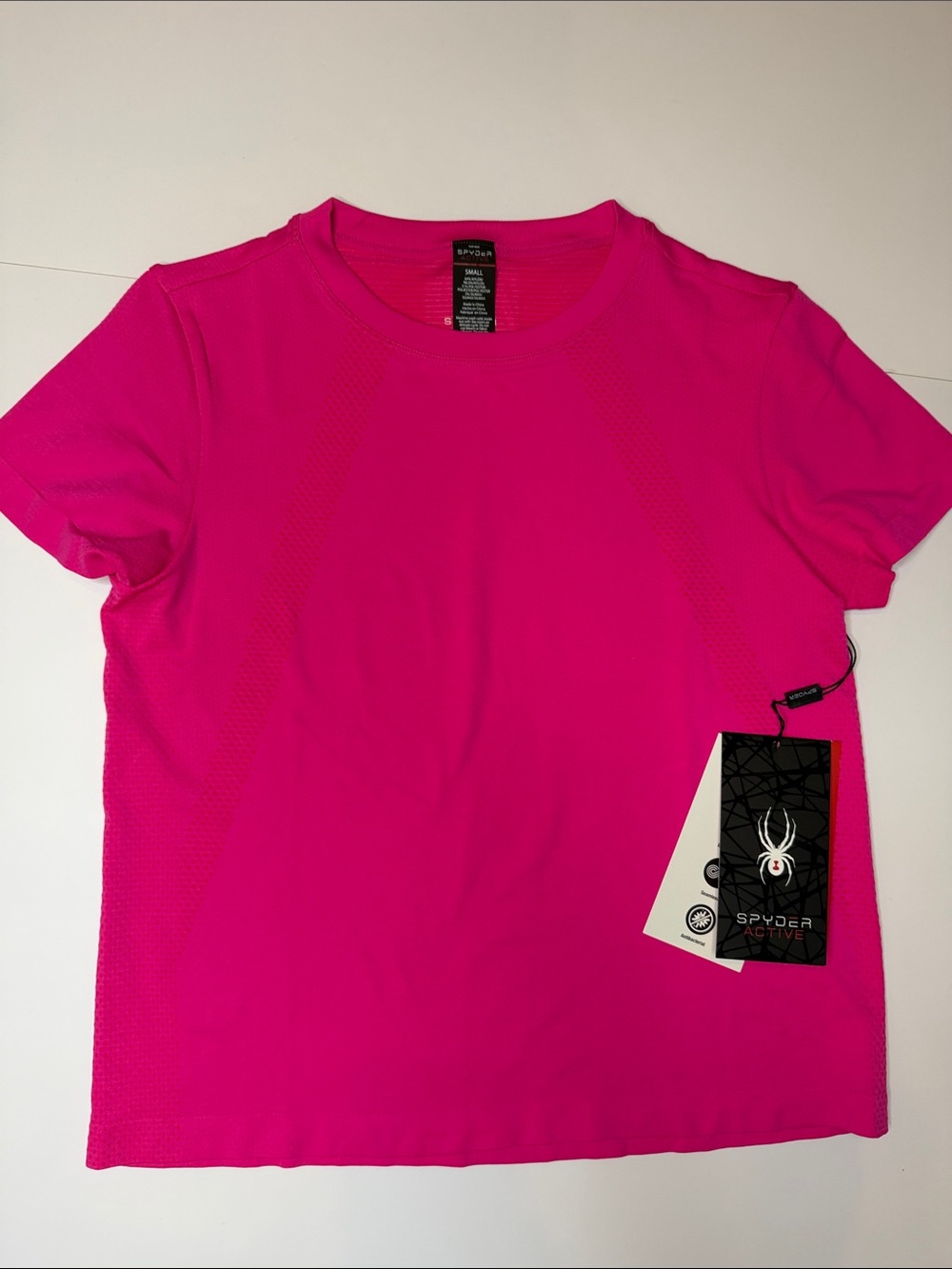 Spyder Women's Hot Pink Short Sleeve Performance Tee